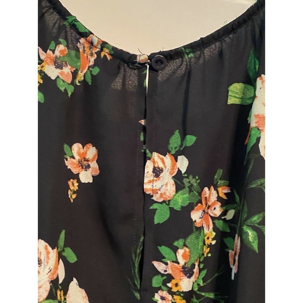 ALLISON Joy Medium Blouse Shirt Blue Floral - Picture 5 of 9